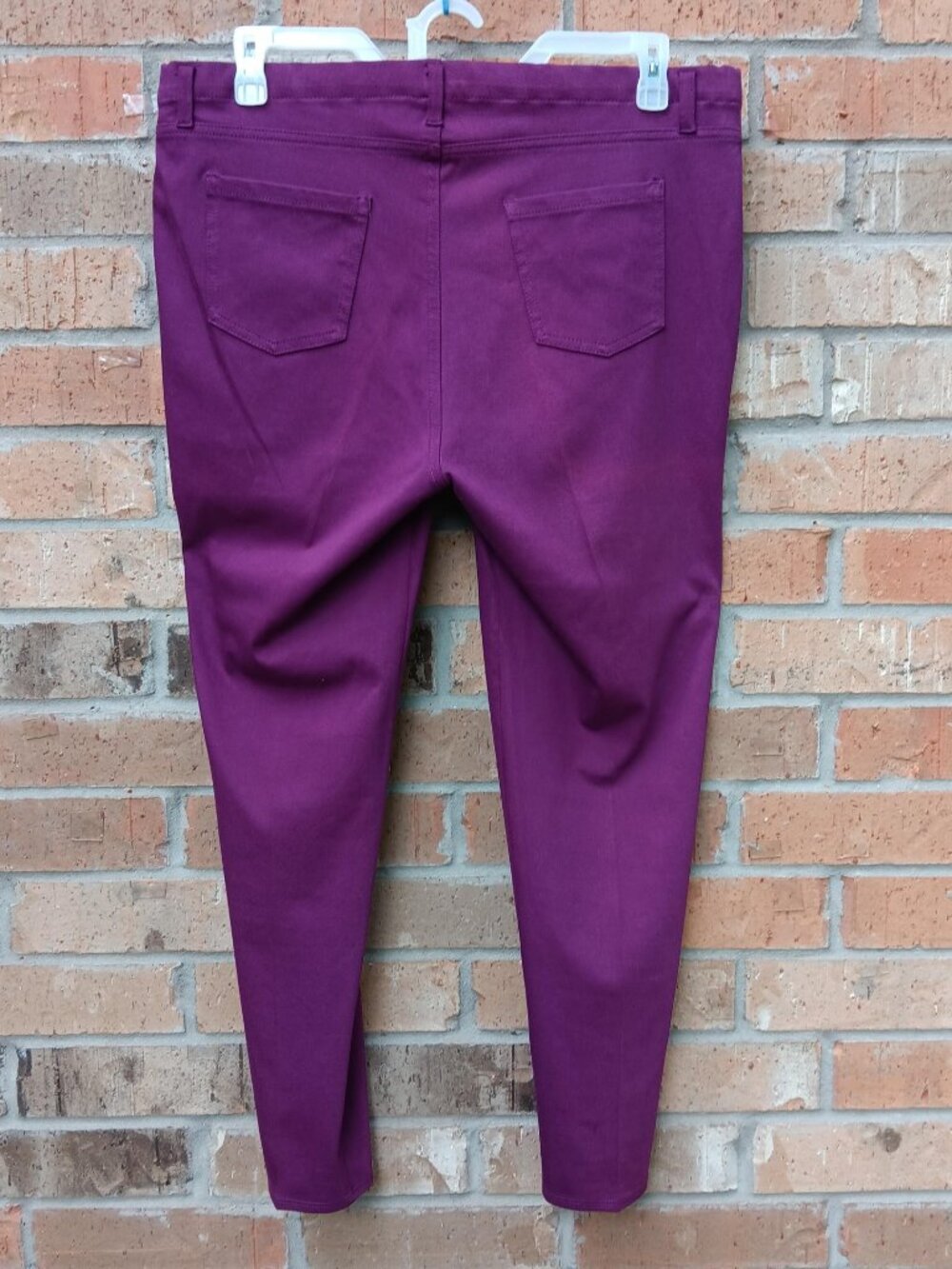 Faded Glory Womens Ankle Jegging Pull On Jeans Pants Berry Size XL (16-18) - Picture 5 of 6